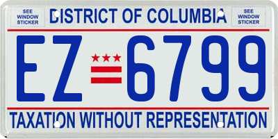 DC license plate EZ6799