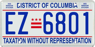 DC license plate EZ6801