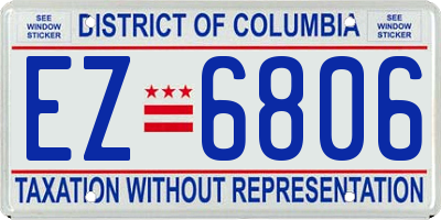 DC license plate EZ6806