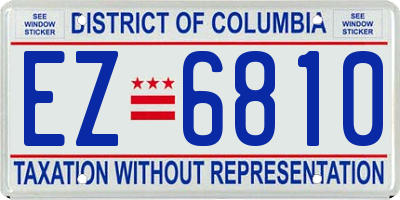 DC license plate EZ6810