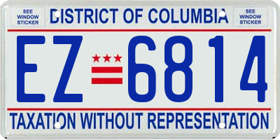 DC license plate EZ6814