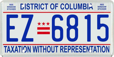 DC license plate EZ6815