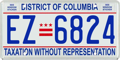 DC license plate EZ6824