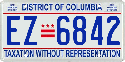 DC license plate EZ6842