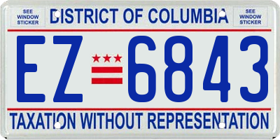 DC license plate EZ6843