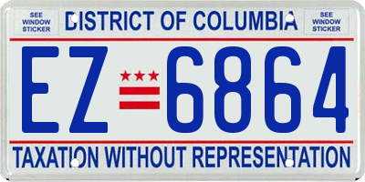 DC license plate EZ6864