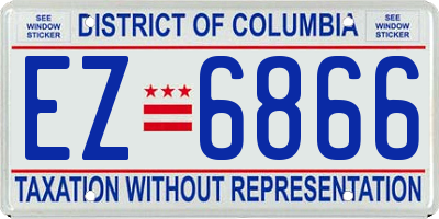 DC license plate EZ6866