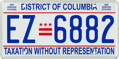 DC license plate EZ6882