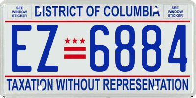 DC license plate EZ6884