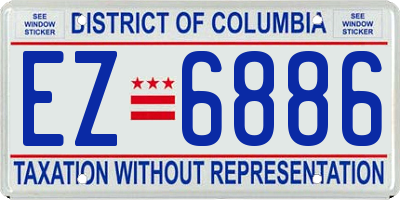 DC license plate EZ6886