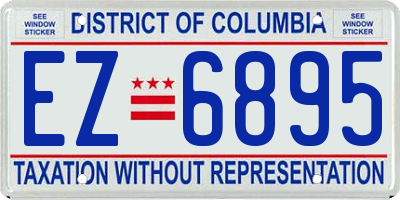 DC license plate EZ6895