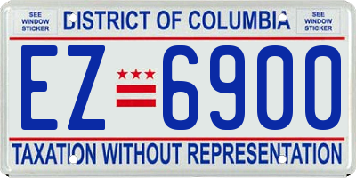 DC license plate EZ6900