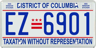 DC license plate EZ6901