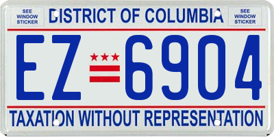 DC license plate EZ6904