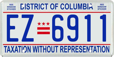 DC license plate EZ6911