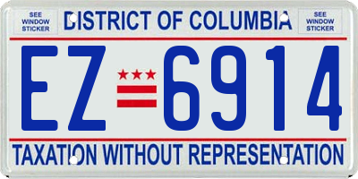 DC license plate EZ6914