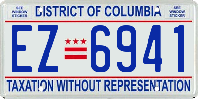 DC license plate EZ6941