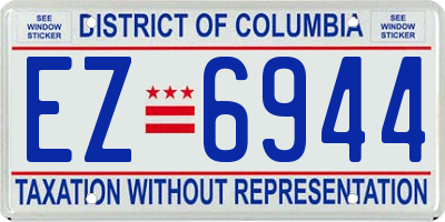 DC license plate EZ6944