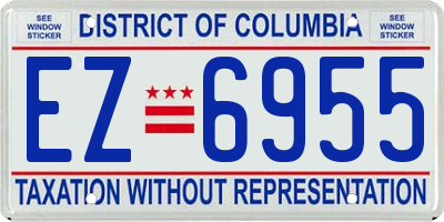 DC license plate EZ6955