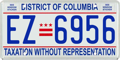 DC license plate EZ6956