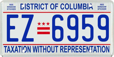 DC license plate EZ6959