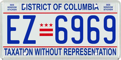 DC license plate EZ6969