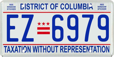 DC license plate EZ6979