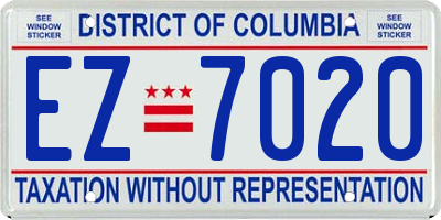 DC license plate EZ7020