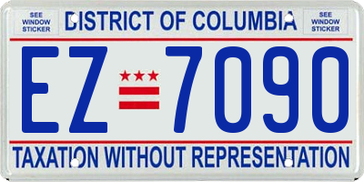 DC license plate EZ7090