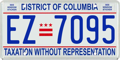 DC license plate EZ7095