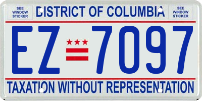 DC license plate EZ7097