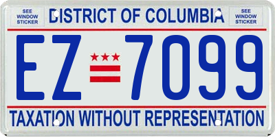 DC license plate EZ7099