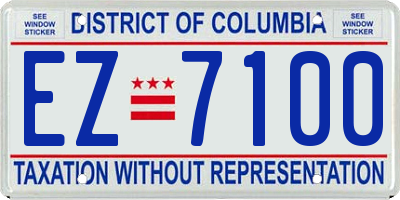 DC license plate EZ7100