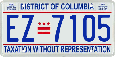 DC license plate EZ7105