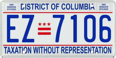 DC license plate EZ7106