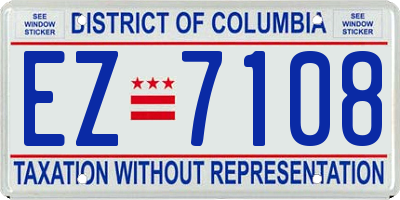 DC license plate EZ7108