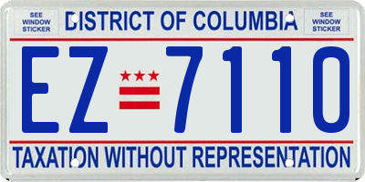 DC license plate EZ7110