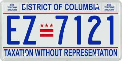 DC license plate EZ7121