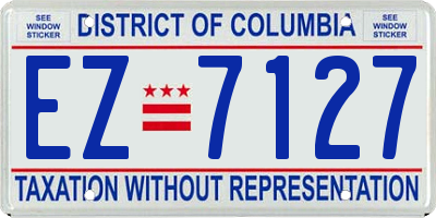 DC license plate EZ7127