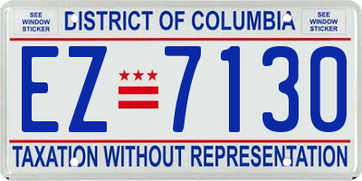 DC license plate EZ7130