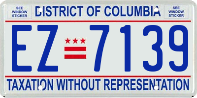 DC license plate EZ7139