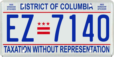 DC license plate EZ7140