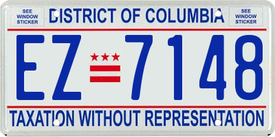 DC license plate EZ7148