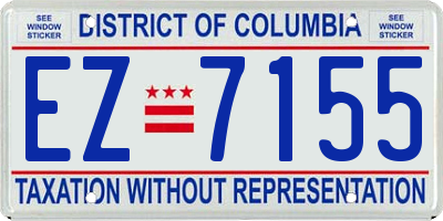 DC license plate EZ7155