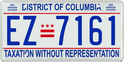 DC license plate EZ7161