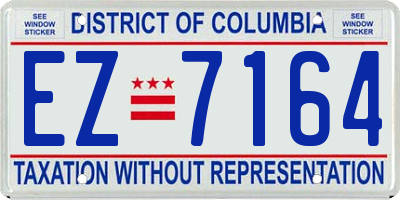 DC license plate EZ7164