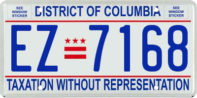 DC license plate EZ7168