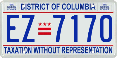 DC license plate EZ7170