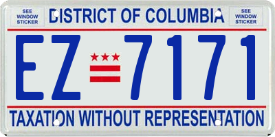 DC license plate EZ7171