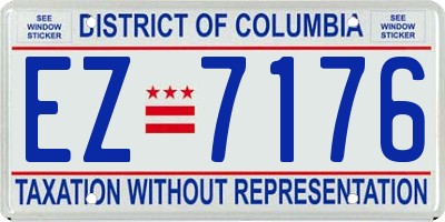 DC license plate EZ7176